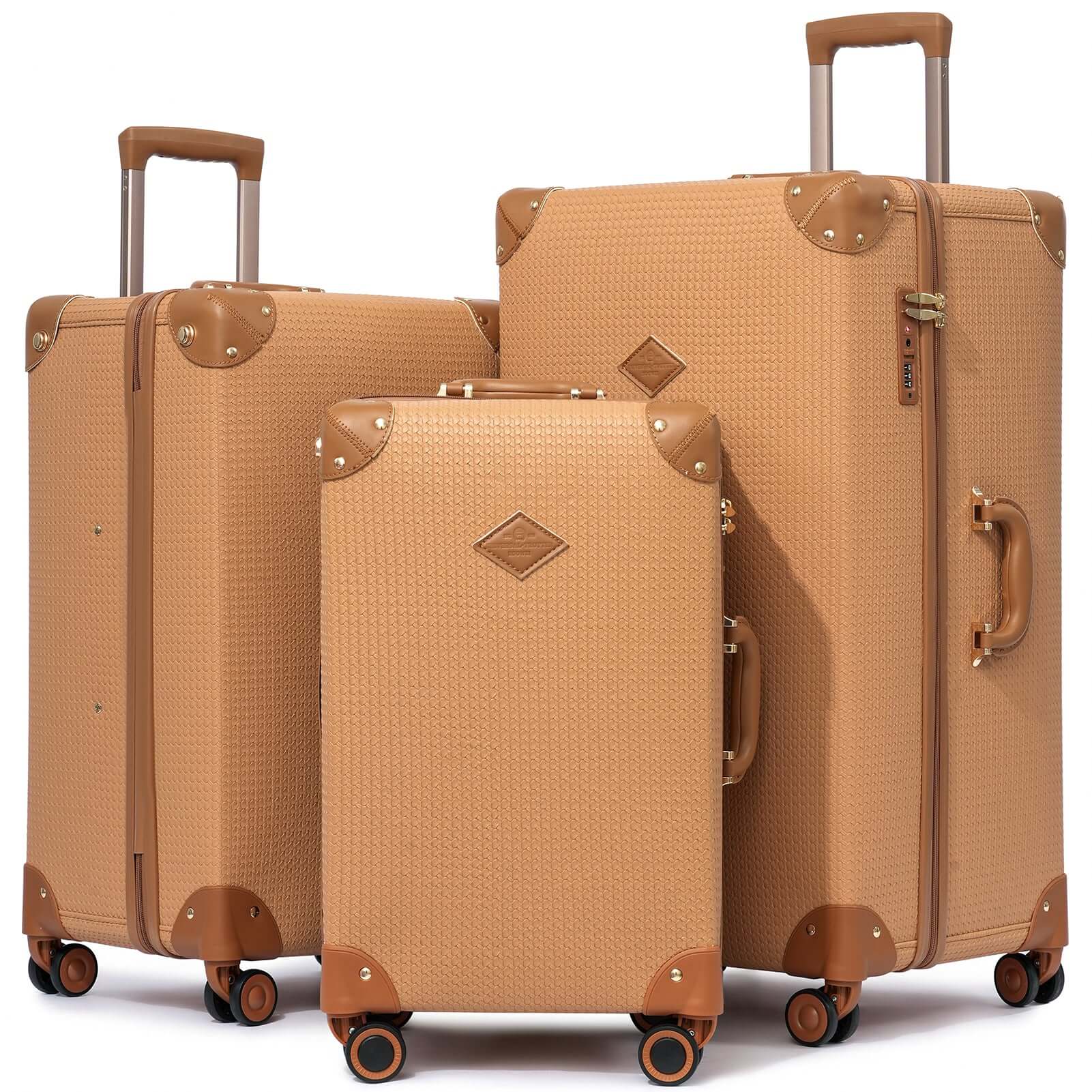 Urecity Vintage Crocodile Suitcase Set - 3 Piece – urecity-luggage