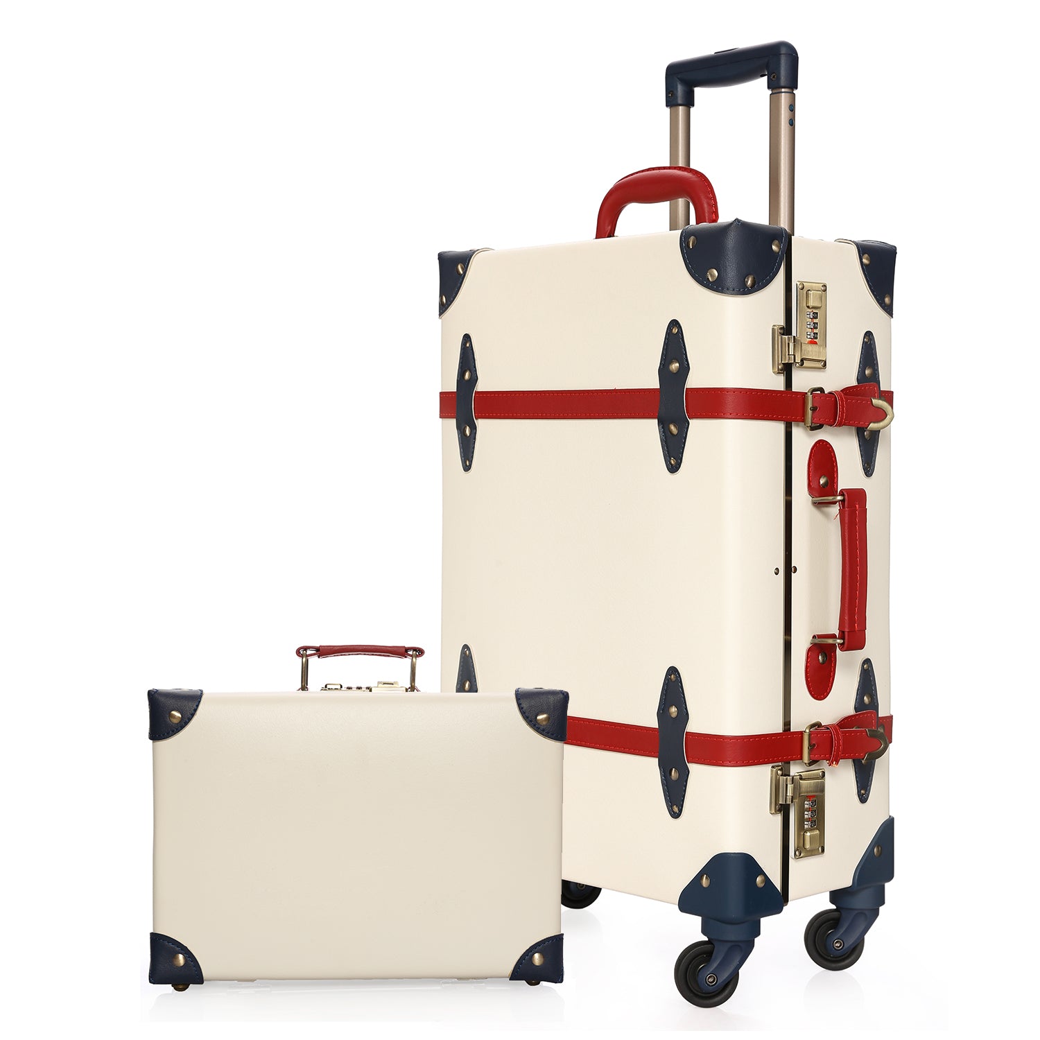 urecity vintage suitcase set for women, vintage luggage sets for