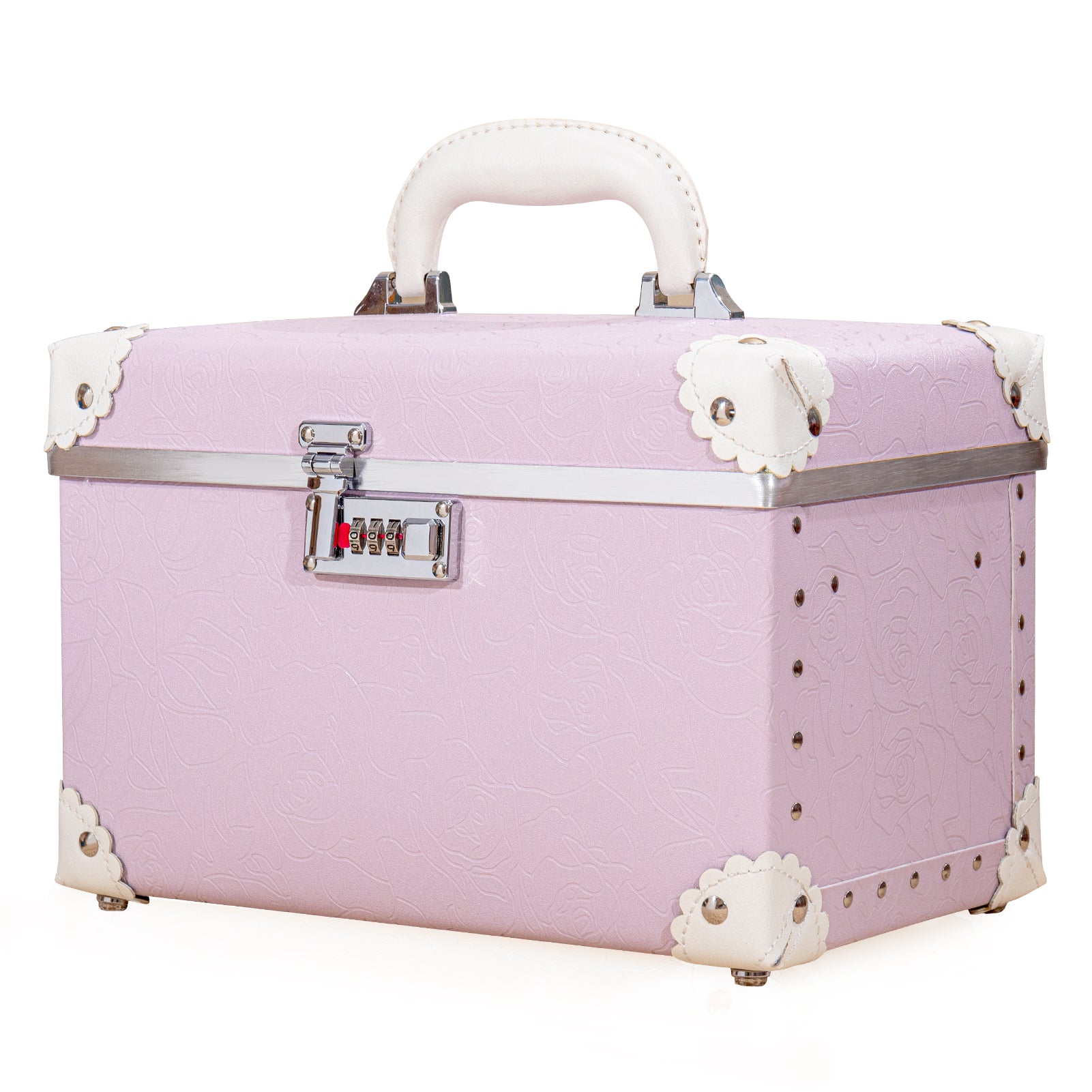 urecity Vintage Leather Makeup Train Case 12.5 inches