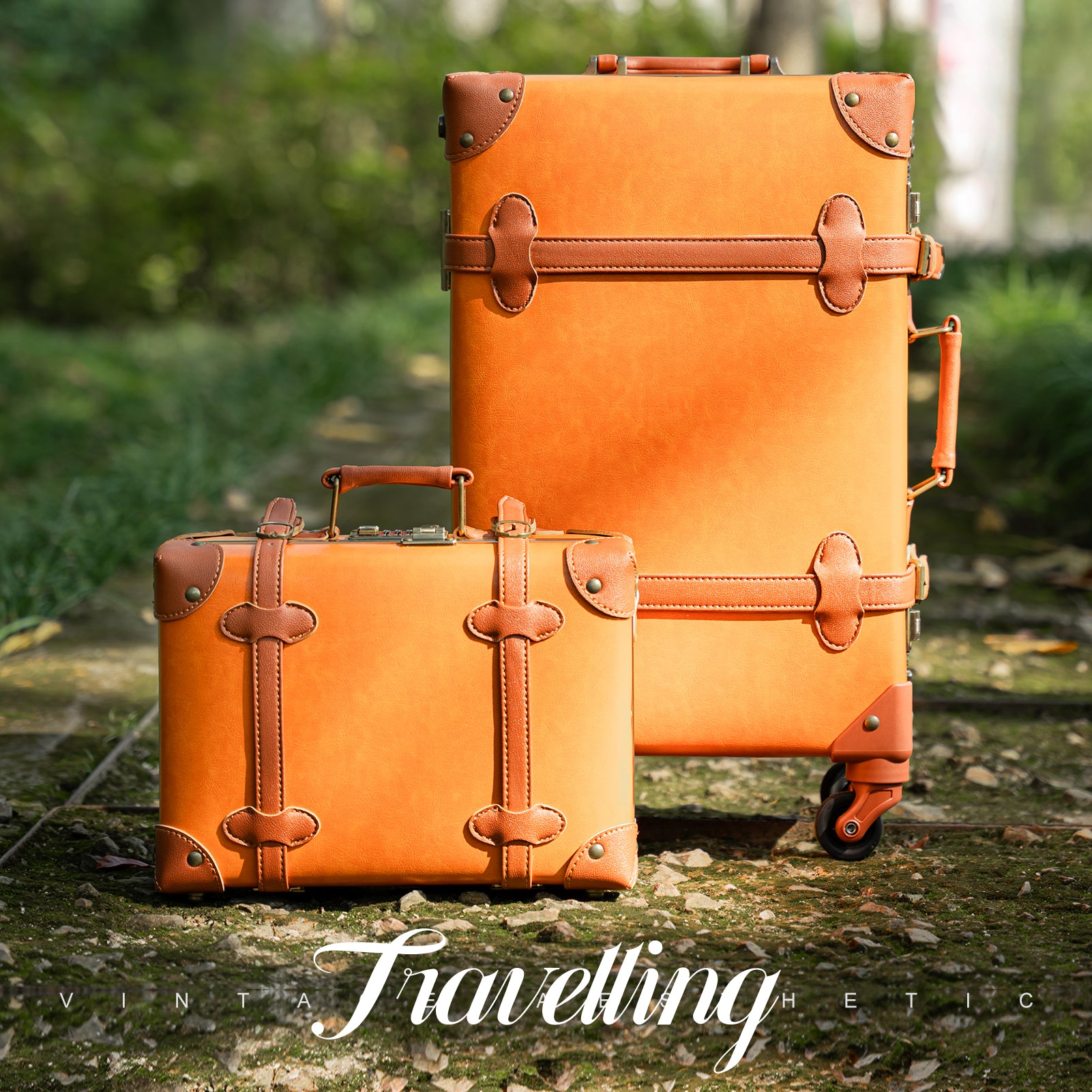 Vintage trolley luggage hotsell