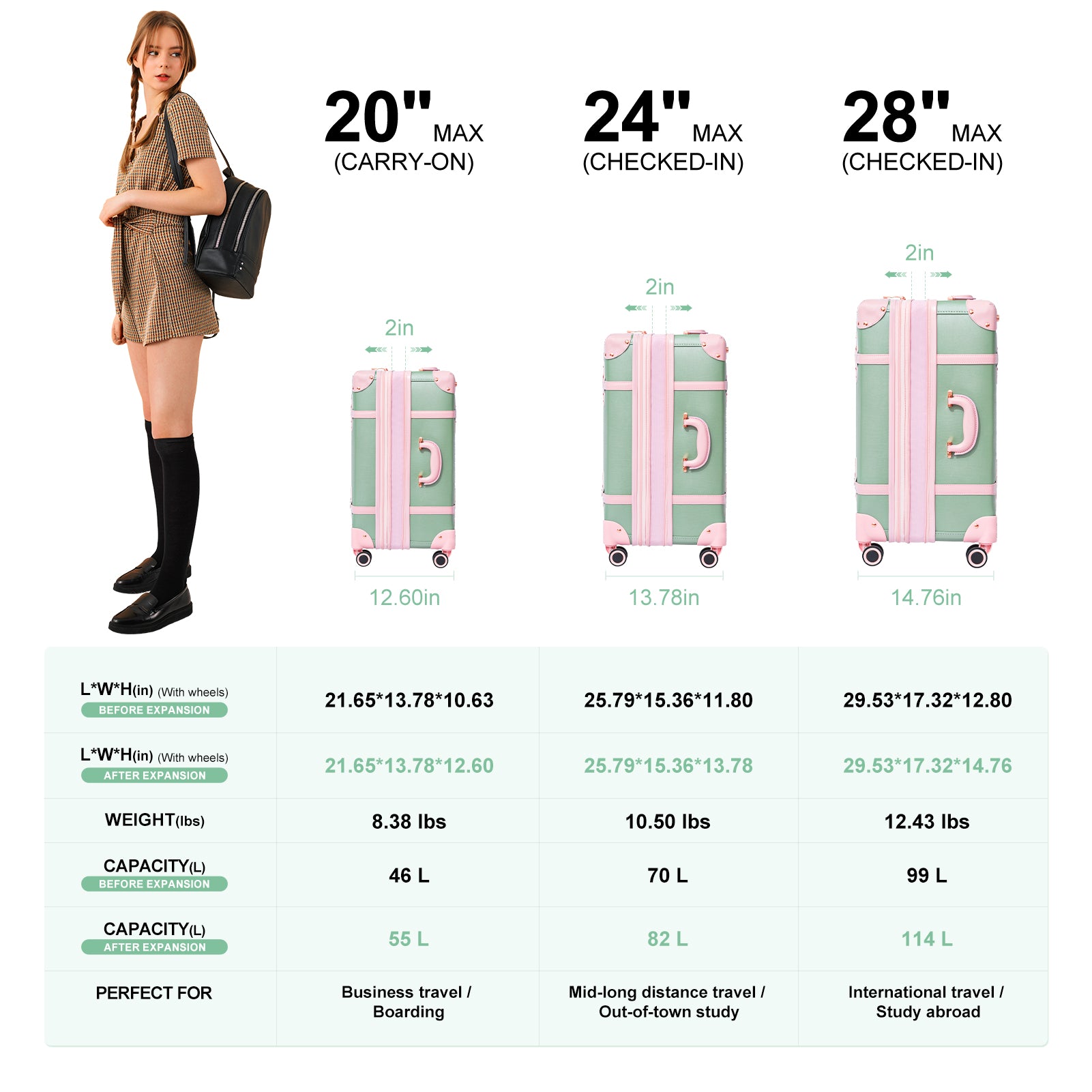 Green with Pink