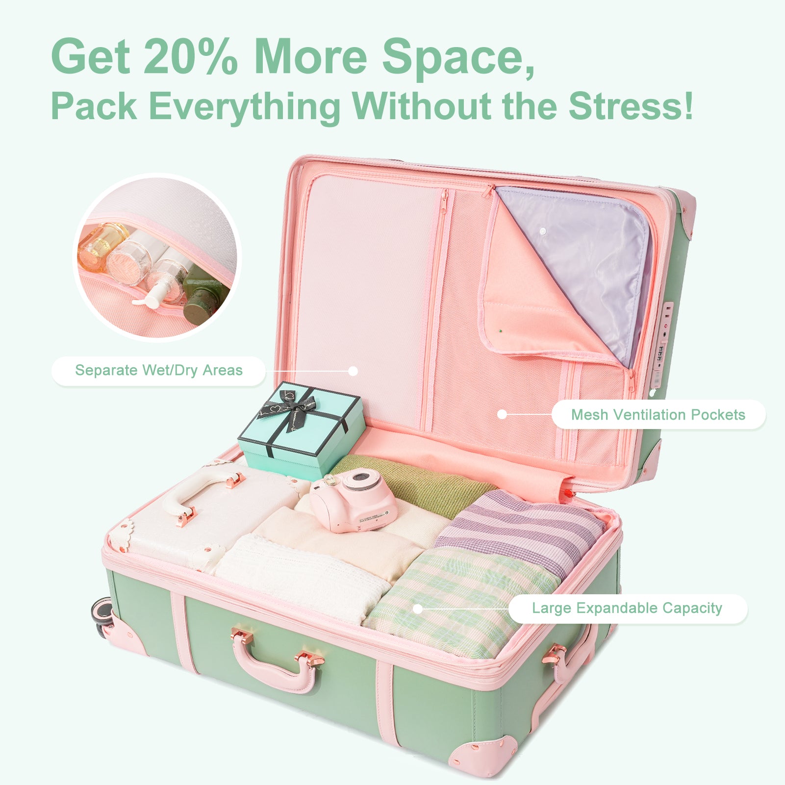 Green with Pink